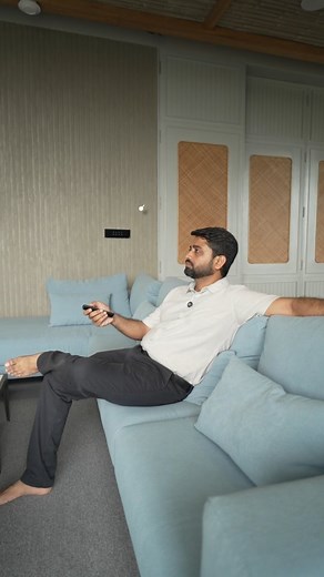 This home theater is designed to feel intimate, natural, and luxurious all at once. The warm bamboo ceiling brings a touch of organic calm, while subtle wall grooves add texture and depth to the space. A neutral color palette and plush seating make the room inviting, turning every movie night into an experience rather than just a viewing. Layered lighting enhances the mood, creating a cozy yet sophisticated atmosphere — perfect for relaxation, entertainment, and connection. ~ Designed by: @mpat1