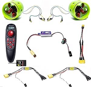12V~16V Underwater Thruster U1 Set, with ESC and RC, 7.5LBS Thrust Brushless Underwater Motor Subsea Thruster for ROVs Boats