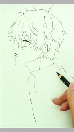 Nagi Seishiro – Blue Lock Pencil Drawing Tutorial #NagiSeishiro #BlueLock #AnimeArt