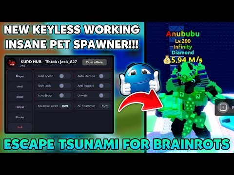 [UPDATED✨] RatHubX Spawner Escape Tsunami Spawner 🔥 Brainrots!!! (Keyless & 100% Working🎉)
