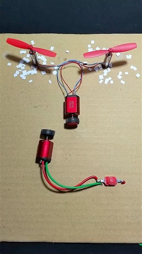 Mini Dynamo Generator Power Transfer In Drone Motor _ DC Motor #dcmotor #tech #shorts #generator #dc