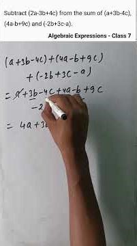 Subtract and addition of algebraic expressions |#algebraicexpression #class7maths #shortsmath