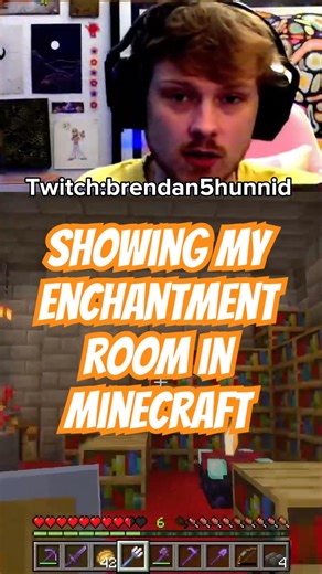 Heres my enchantment room in Minecraft😁