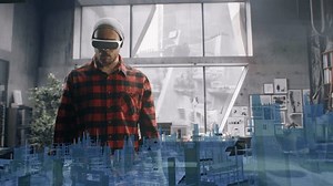 Engineer Developing 3D City Models in VR Environment Holographic Urban Design Tools