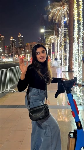Harishma on Instagram: "Guys, I know electric scooters are common , but trust me riding through Downtown Dubai hits different 😍✨ The view, the weather, the vibe with friends or family… you’ll love it. Just download the app, scan the barcode, and enjoy 🛴🌆"