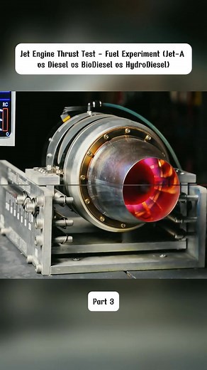 Jet Engine Thrust Test - Fuel Experiment (Jet-A vs Diesel sv BioDiesel vs HydroDiesel) Part 3 #engine #engineering #diesel #generator #enginediy #miniature #powered #entertainment | Biofuel Engine Experiments