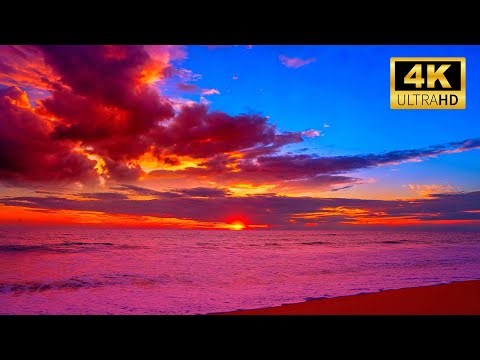 🌊 Relaxing Ocean Waves in 4K: Soothing Pink Noise Sleep Sounds | ASMR Beach Sounds