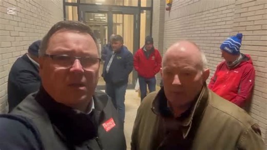 A group od 20 members of the Irish Farmers Association (IFA) led by IFA president Francie Gorman have gathered to protest outside the head office of Bord Bia in Dublin this Monday morning | Irish Farmers Journal