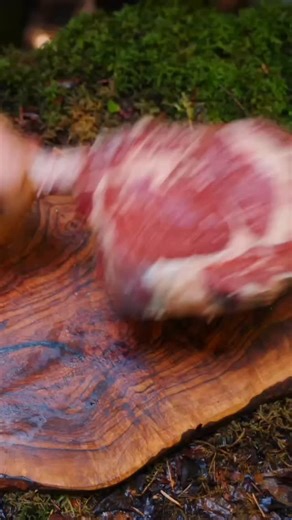 Cook Loop | Outdoor Cooking | Fire & Meat 🔥 on Instagram: "Juicy Steak Grilled on a Flat Rock by the Stream! 🥩 . . . . #fyp #foodie #viral #steak #reels #yum"