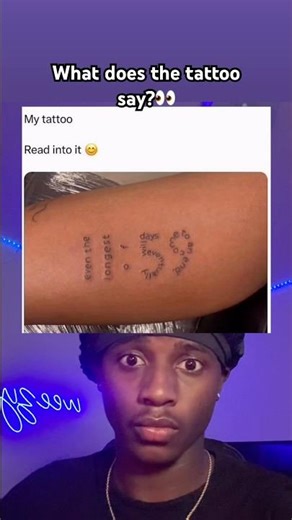 What does the tattoo say?👀 #shorts #funny #tiktok #relatable #trending