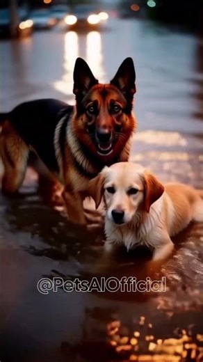 El Pastor Alemán que Encontró un Amigo en el Caos