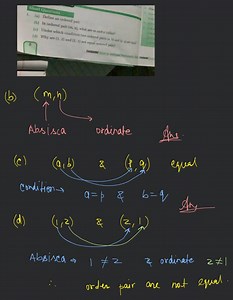 1. (a) Define an ordered pair.... | Filo