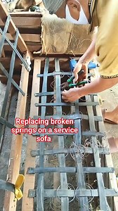How to replace a broken spring on a service sofa #sofamaker #sofarepair | Eka Kurnia