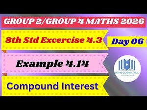 Tnpsc Maths Day 06 / 8th maths compound interest / Exams corner Tamil