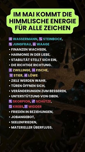 Himmliche Energie im Mai: Das erwartet dein Sternzeichen! ✨ #sternenwelt #horoskop #mai2026