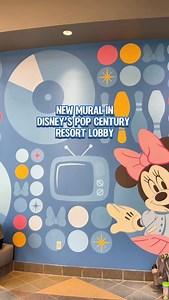New Retro Mural at Disney’s Pop Century Resort Lobby 🎶📺 #disneyresort #disneyworld #disneynews #popcentury #disneyparks | MickeyBlog.com