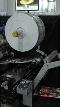 Non-stop label sticker printing machines include auto butt splicer printing and glueless rewinder