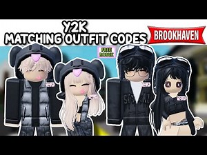Y2K GIRL AND BOY MATCHING OUTFIT CODES FOR BROOKHAVEN 🏡RP, BERRY AVENUE & BLOXBURG ☆✨️
