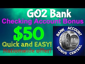 GO2 Bank $50 Checking Account bonus Fast and Easy Nationwide Offer