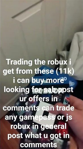 trading robux or gamepasses for sab i take first or same time