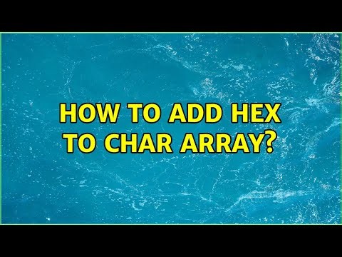 How to add hex to char array?