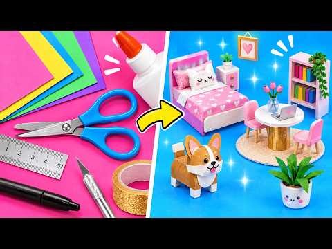 ✨📄 AMAZING TINY PAPER CRAFTS! Mini DIY Ideas to Try | by 123 GO!