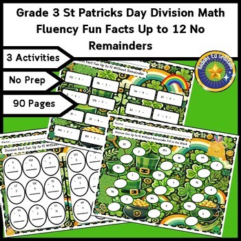 Grade 3 St Patrick Day Division Math Fact Fluency 12 Remainder Place Value Logic