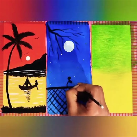 #Amazing arylic painting arts beginners satisfaying video step by step easy method #shorts