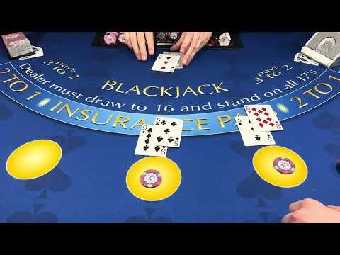 HIGH LIMIT BLACKJACK SESSION USING BLACKJACK BASIC STRATEGY TO BEAT THE ODDS AGAINST THE DEALER