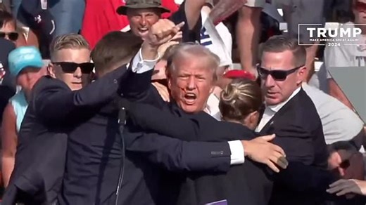 What five words did Trump say moments after he was shot