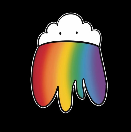 Rainbow Cloud Vinyl Sticker - Etsy