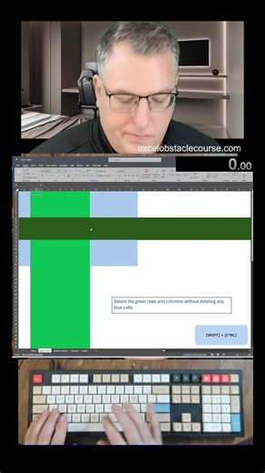 Excel obstacle course #speedrun #exceltips