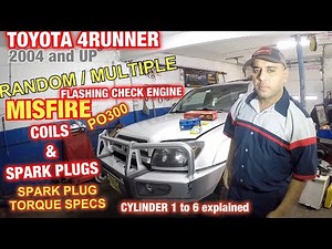 Toyota 4Runner tune up changing spark plugs and ignition coils || fixing random misfire p0300