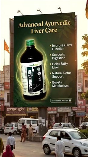 Livovriksha Syrup Billboard in Patiala | Advanced Ayurvedic Liver Care