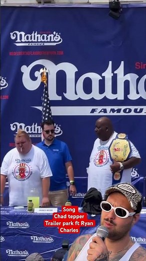 guy throws up at 4th of July hot dog eating contest live on stage 🤣