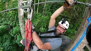 Experience what it is like to ride the 1550-foot-long, 250-foot-high ’Squealing Mare’ zipline at Highlands Aerial Park in Scaly Mountain, NC. Read more: https://www.newsobserver.com/living/article265236536.html | The News & Observer | Facebook