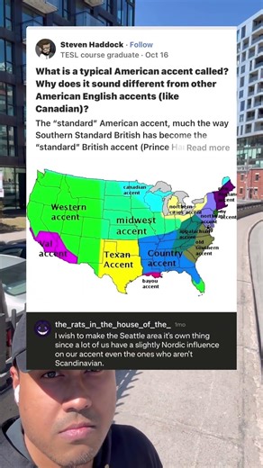 American Accent Map Explained 🗺️ #Accents #TodayILearned