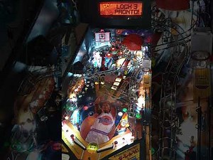 Playing on Space Jam pinball machine (SEGA)