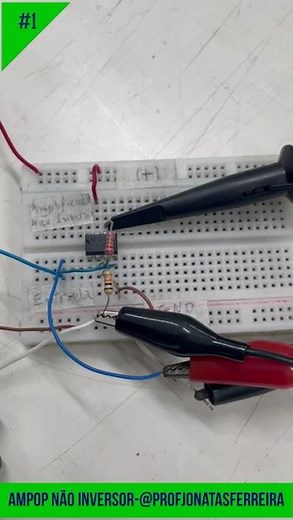 [Pt. 1] Amp-Op NÃO Inversor: Guia Completo (Parte 1/5) #amplificadoroperacional #ci741 #osciloscópio