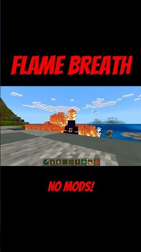 Flame Breath Firebending in Minecraft! #minecraft #commandblock #atla #tutorial