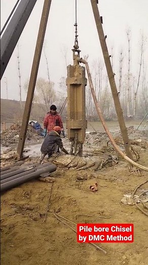 Pile Bore Chisel by DMC Method #piling
