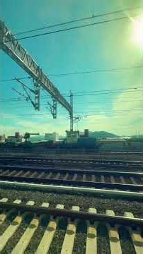 JR新幹線の車窓から 徳山駅到着