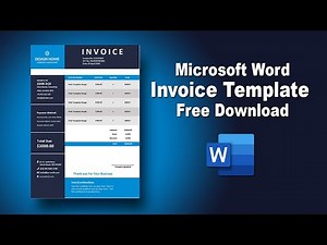 How To Design Invoice Document Template using Microsoft Word