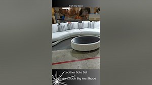 Sleek and Stylish: Italian Leather Sofas Set with Big Arc Shape for Living Room shorts