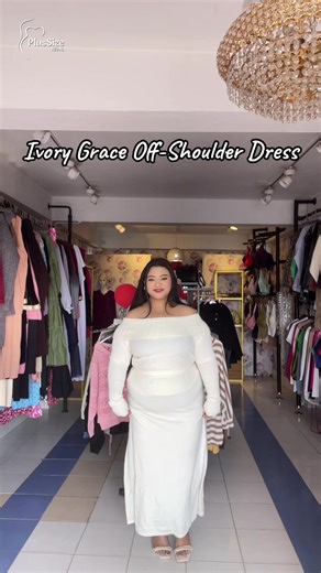 Ivory Grace Off-Shoulder Dress for Confident Women