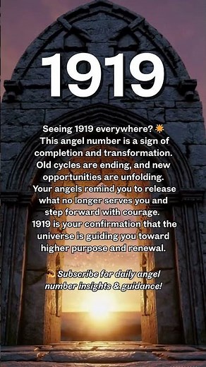 1919 Angel Number Meaning 🌟 Transformation & New Beginnings!