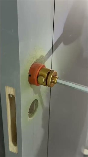 Installing Door Locks Is Super Easy Now |Quick-Release Hole Drill Bit #wood #lockinstallation #diy
