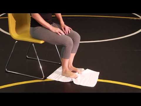 Towel Scrunches Exercise for Flat Feet Plantar Fasciitis and Toe strength