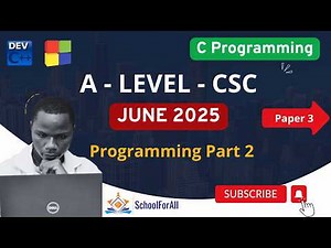 June 2025 Computer Science A Level | Programming Part 2