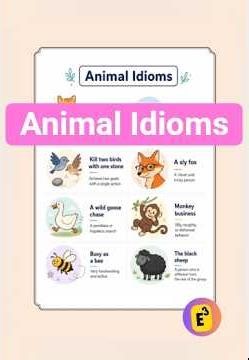 🔴 Animal Idioms in English | Speak Like a Native with Fun Expressions